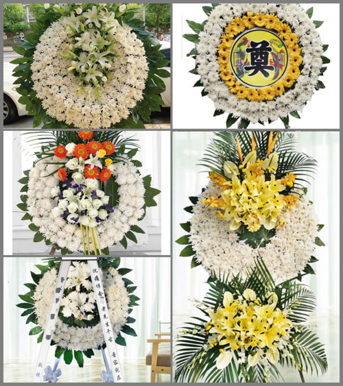 山东青岛莱西市夏格庄镇夏南庄村花圈速递